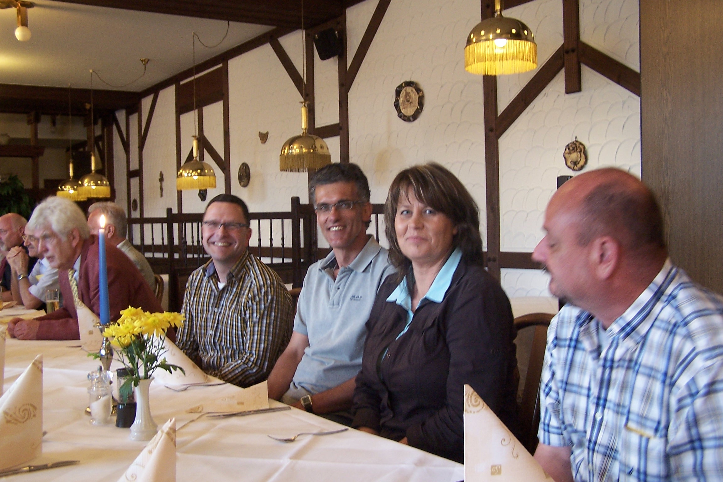 Lena und Frank Engels mit Marko Wirth und Thomas Schmitz